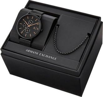 A|X Armani Exchange horloge AX7162SET Emporio Armani zwart