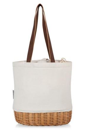 Picnic Time Pico Wicker & Canvas Insulated Lunch Tote Bag in Beige at Nordstrom Rack