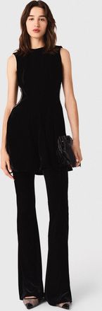 Maje Short Velvet Dress - Black - Maje