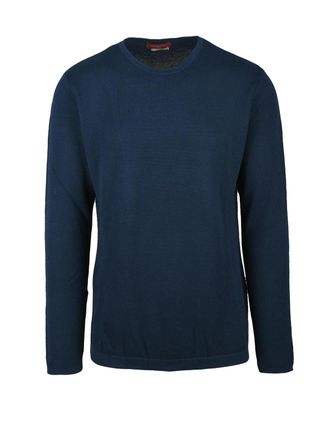 Daniele Fiesoli Blue Fine-Knit Cotton Sweater