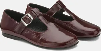 La Redoute Collections Leren ballerinas met platte hak