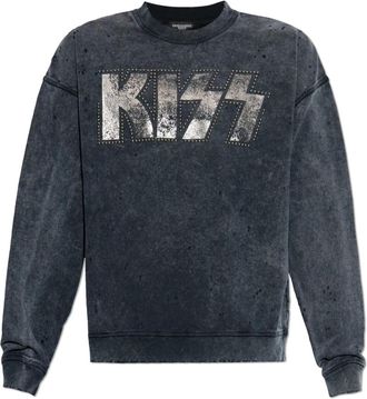 Dsquared2 X Kiss Sweatshirt - Heren - Sweatshirts - Zwart - XS - Katoen - Hoodies & sweatvesten