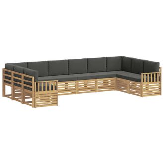 vidaXL Conjunto De Sof&aacute;s De Exterior 7 Uds. Blanco Y Antracita Vidaxl