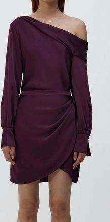 SIMKHAI Cameron Mini Dress In Plum