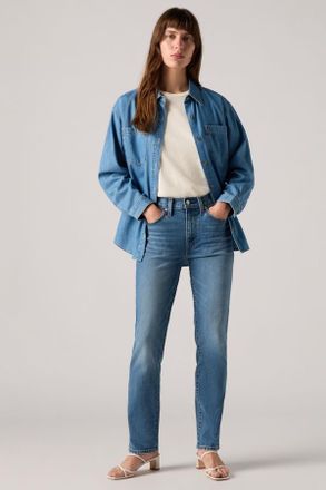 Levi's Vaqueros rectos de tiro alto 724 - Mujer - 24X28 - Azul / Kick Start