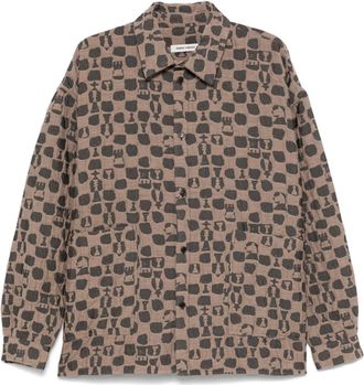 Henrik Vibskov Big shirt - men - Cotton/Viscose/Polyacrylic/Polyester - L - Brown