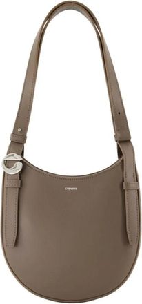 Coperni Bruine leren schoudertas met magnetische sluiting - Dames - Schoudertassen - Bruin - ONE Size - Katoen - Tassen