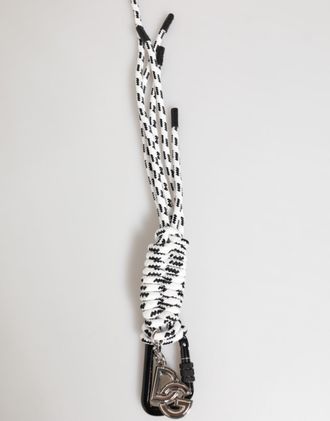 Dolce & Gabbana Multicolor Polyester Tape String DG Logo Sleutelhanger Sleutelring