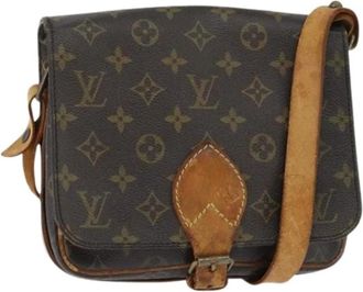 Louis Vuitton Pre-owned Cross Body Bags, female, Brown, Size: ONE SIZE Pre-owned Vintage Canvas Cross Body Bag