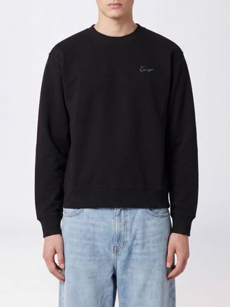 Kenzo Crewneck Cotton Sweatshirt with Contrast Logo Print on the Chest