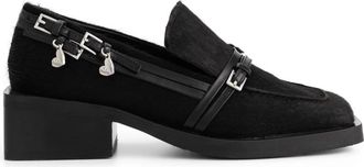 Fab By Fabienne Chapot Lily Gesp Loafers - Dames - Loafers - Zwart - 40 EU - Leer - Schoenen