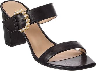 Stuart Weitzman Piper 75 Block Leather Sandal