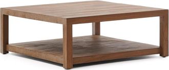 K Home Design Couchtisch Sasha aus massivem Teakholz, 90 x 90 cm