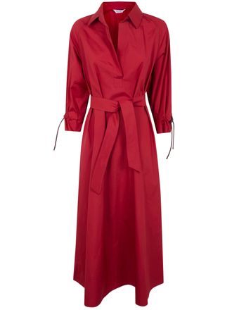 Max Mara Mirto Cotton Popeline Midi Dress