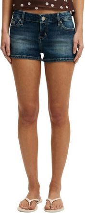 Cotton On Womens Micro Low Denim Short in Virgo Blue at Nordstrom, Size 10