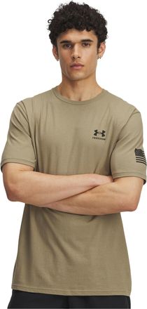 Under Armour Mens Freedom Flag Short Sleeve T Shirt, (499) Federal Tan / / Black, Large
