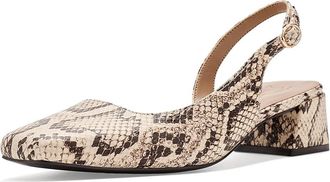 Naturalizer Jayla High Womens Heels Beige Snake : 9.5 WW (E), Leather