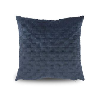 Lewis's Pemberly Velvet Pinsonic Cushion - Blue | TJ Hughes