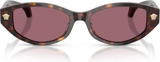 Versace 54mm Cat Eye Sunglasses in Havana /Violet at Nordstrom