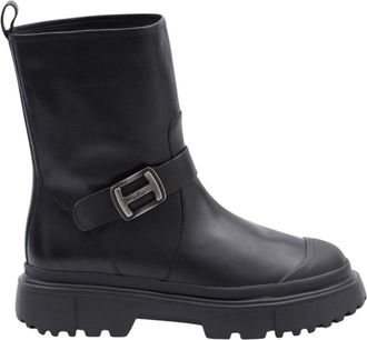 Hogan Black H619 Biker Boots