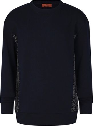 M Missoni Zig-Zag Panelled Crewneck Sweatshirt