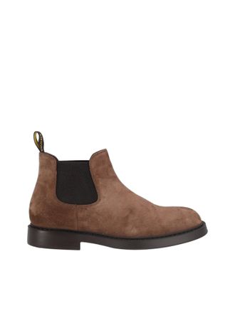 Doucal's Brown Beatle Elastic Suede Ankle Boots