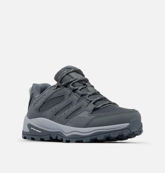 Columbia Wanderschuh COLUMBIA REDMOND IV LOW WATERPROOF, Damen, Gr. 38,5, grau (graphite, tea light), Mesh, Synthetik, Schuhe Wanderschuh, wasserdicht