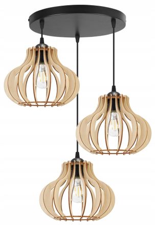 OEM L&aacute;mpara Colgante, L&aacute;mpara De Techo, Madera, Pantalla Led