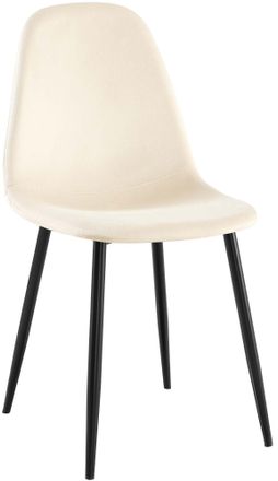 Clp Silla De Comedor Napier Crema Terciopelo