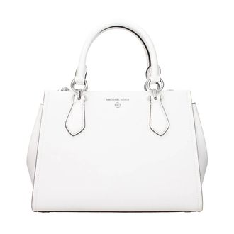Michael Kors Marilyn Satchel Handtas - Dames - Tassen - Wit - Maat: ONE Size Leer