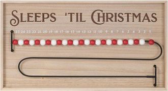 Melrose International Wood Beaded Christmas Countdown