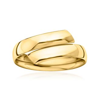 Ross-Simons Italian 18kt Yellow Gold Bypass Ring