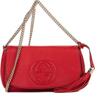 Gucci Borsa con nappa e catena anni 2000 - Rosso