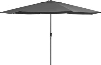 vidaXL Sombrilla De Jard&iacute;n Con Palo De Metal Antracita 390 Cm Vidaxl