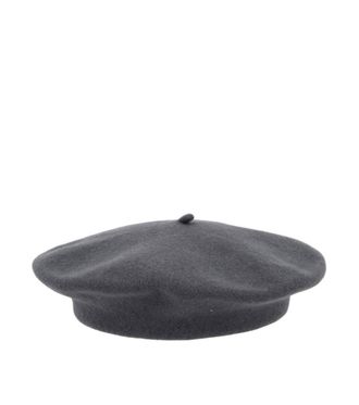 Maison Margiela Grey Solid Beret Hat