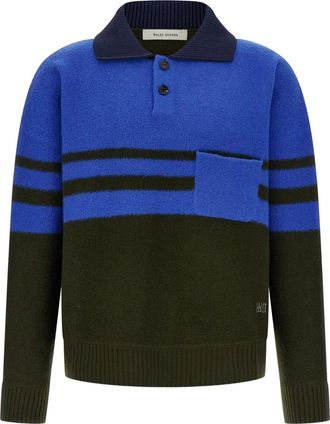 Wales Bonner Polo Calm con inserti a righe - Nero