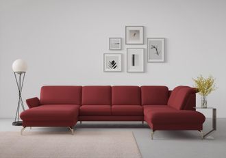 Sit&more Wohnlandschaft »Fashion U-Form« wahlweise mit Kopfteilverstellung, Vorziehsitz, motorisch, Nickelfüsse