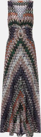 Missoni Vestido largo de lam&eacute; en zigzag