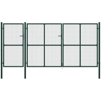 vidaXL Vidaxl - Puerta De Jard&iacute;n De Acero Verde 400x200 Cm