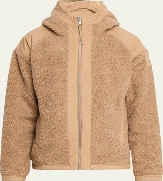 Canada Goose Mens Alberni Reversible Fleece Hooded Bomber Jacket