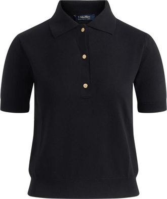 Max Mara Smmpomposa Polo - Dames - Polos - Zwart - XL - Katoen - Tops