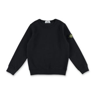Stone Island Knitwear Crew Neck Fleece - male - Stone Island - Kids Sweatshirts - Black - 6 Y - Kids