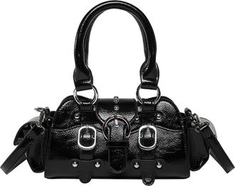 Generic Womens shoulder bag made of PU leather with rivets top handle bag for everyday life, work, shopping and school