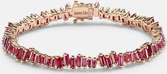 Suzanne Kalan Bracciale Bold in oro rosa 18kt con rubini