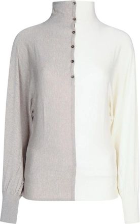 Jacquemus Le Polo Losange - Dames - Coltruien - Beige - S - Leer - Truien & Vesten