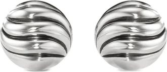David Yurman Orecchini a bottone Sculpted Cable in argento sterling (8mm)