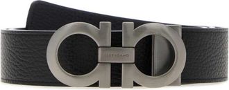 Ferragamo Double Adjus Belt - Heren - Riemen - Zwart - 110 CM - Leer - Accessoires