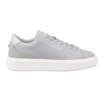 Lavair Heren Luna Logo Leren Trainers (Grijs)