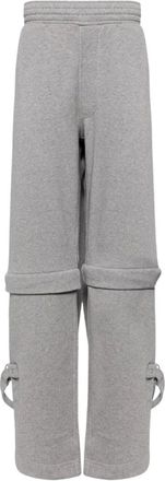 Givenchy Straight Trousers, male, Gray, L, Detachable Leg Cotton Track Trousers