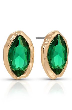 Ettika Crystal Luxe Mini Stud Earrings in Green at Nordstrom